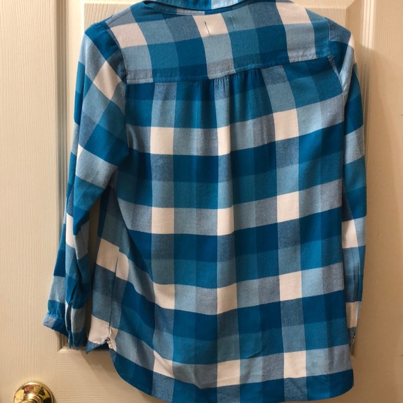 2 Girls Size 10/12 Plaid Shirts - Picture 3 of 5